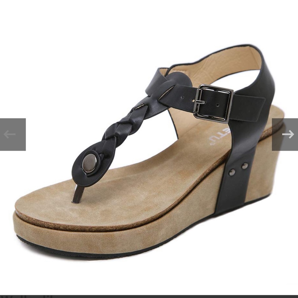 Platform Wedge Thong Sandal NWOT